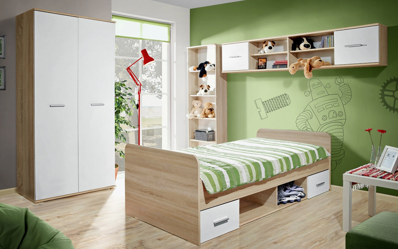 Verona Kids Room Set Grand in Sonoma Oak and matt white