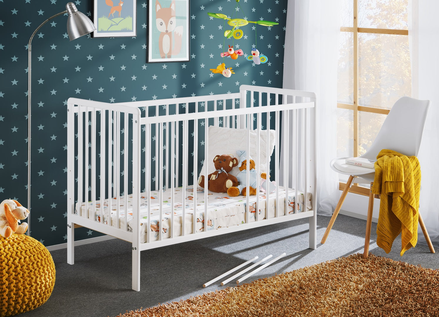 Bambino Baby Cot side view