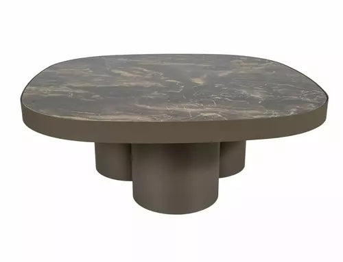 Aria Coffee Table — Black Ceramic, 100×100