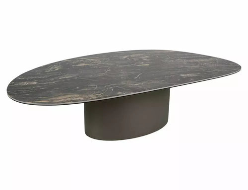 Cira Coffee Table — Black Ceramic, 140×80