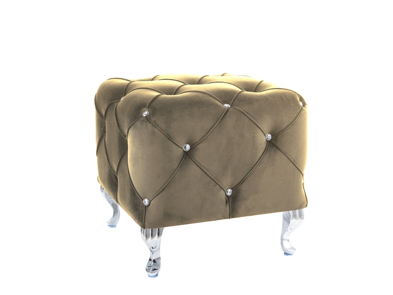 Dune Pouf — Beige Velvet