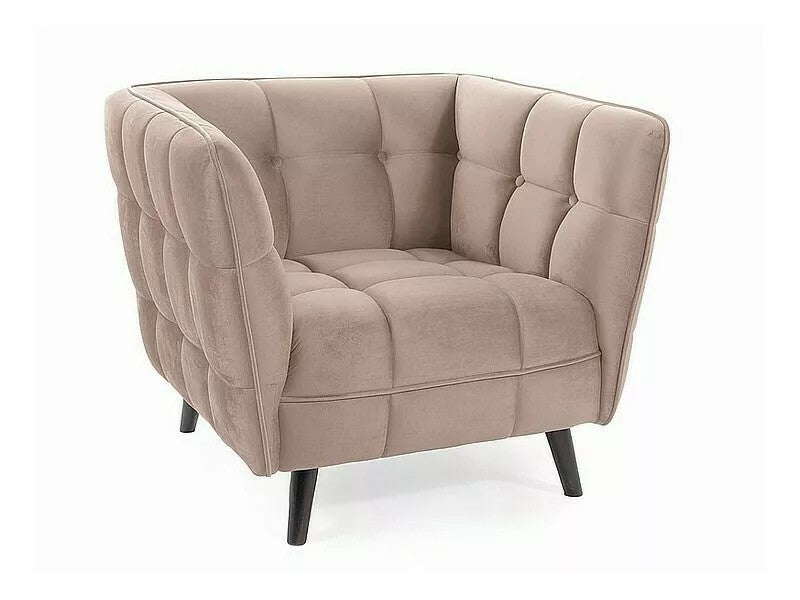 Cove Pouf — Beige Velvet