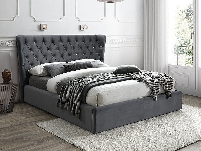 Lux Upholstered  — Grey, 160×200