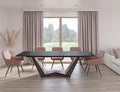 Maren Extending Dining Table — Black Ceramic, Seats 6–10