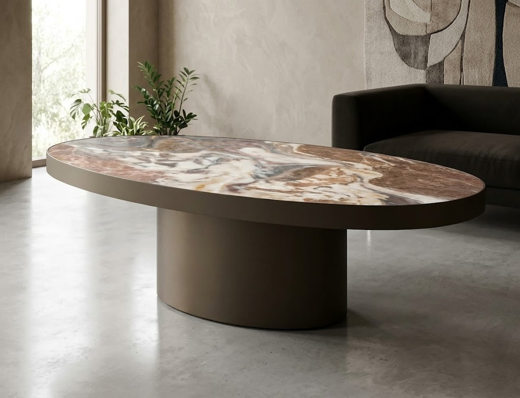 Noor Coffee Table — Ceramic, 118×73