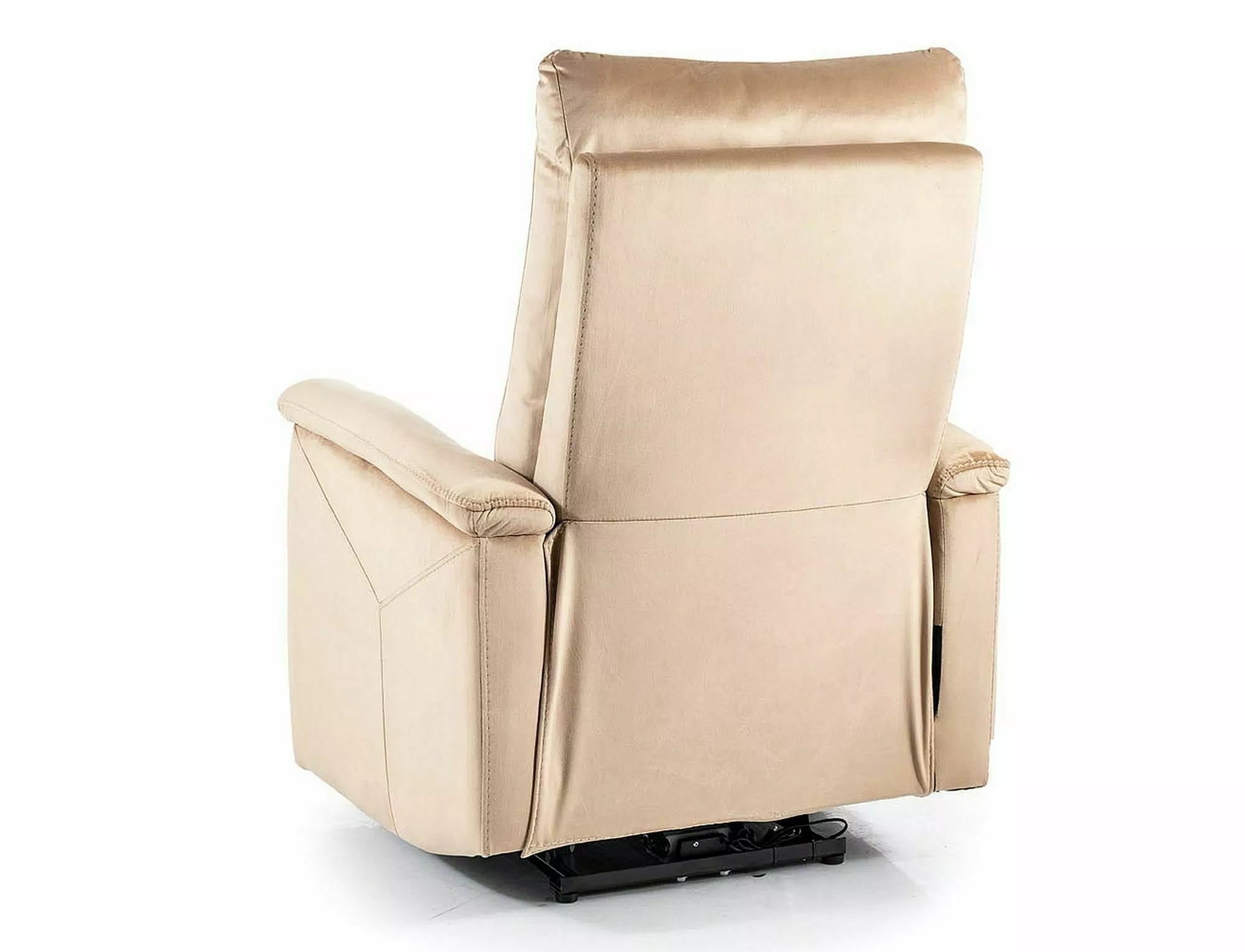 Nova Reclining Relax Armchair — Beige Velvet