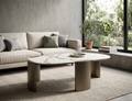 Selene Coffee Table — White Ceramic, 105×65