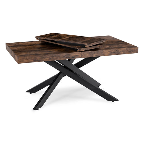 Brooklyn Extending Dining Table — Rustic Oak, Seats 6–8