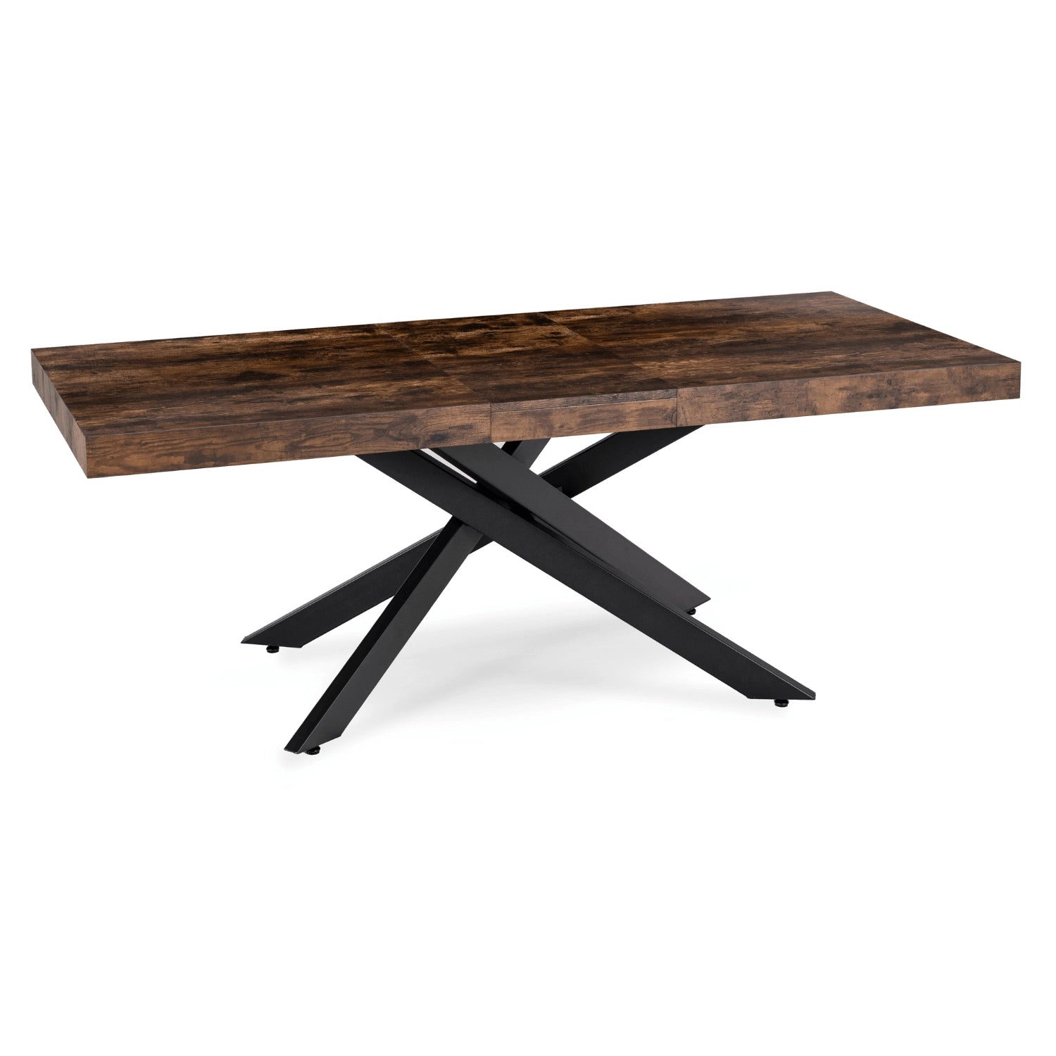 Brooklyn Extending Dining Table — Rustic Oak, Seats 6–8