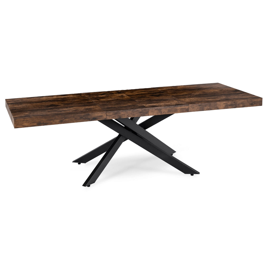 Brooklyn Extending Dining Table — Rustic Oak, Seats 6–8