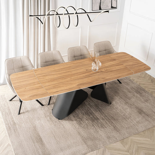 Toscana Extending Dining Table — Oak Ceramic, Seats 6–8