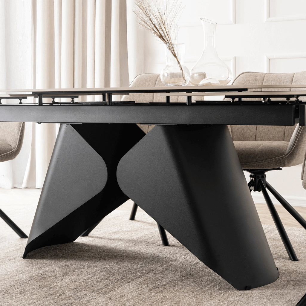 Toscana Extending Dining Table — Oak Ceramic, Seats 6–8