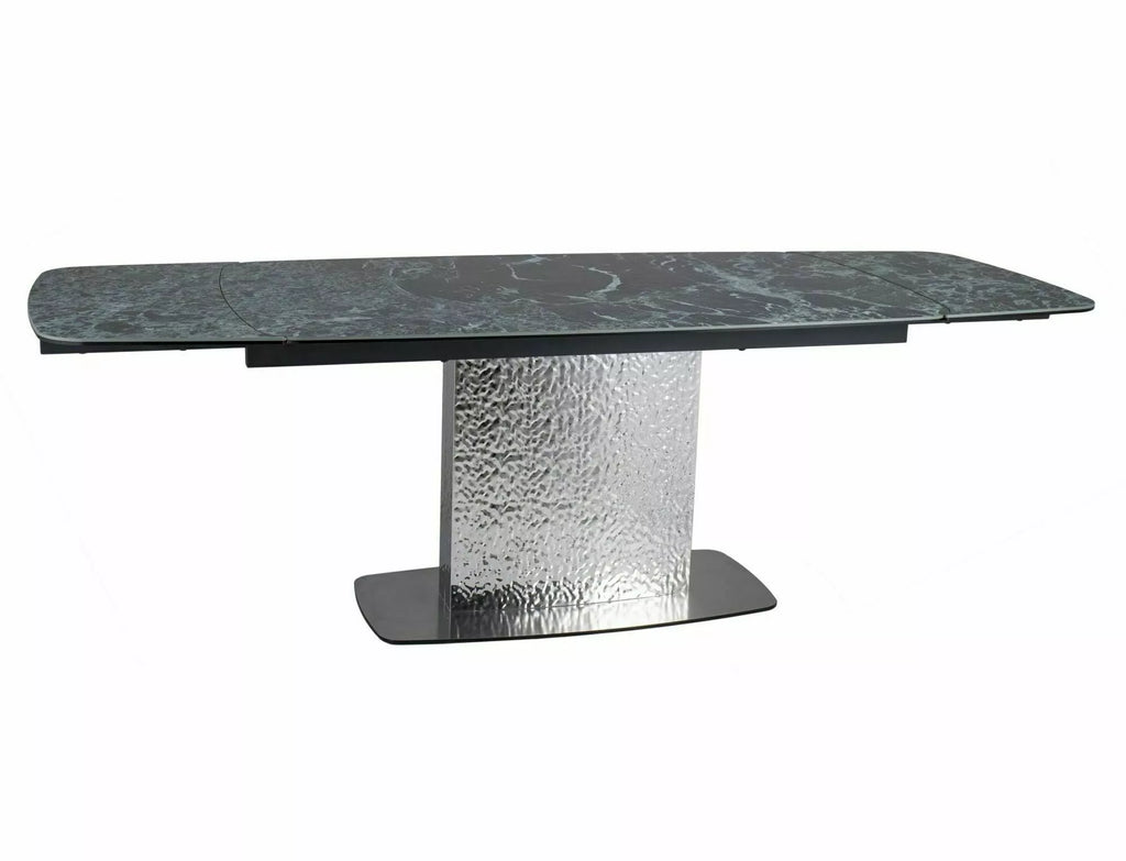 Talia Extending Dining Table — Sea Green Ceramic, Seats 6–10