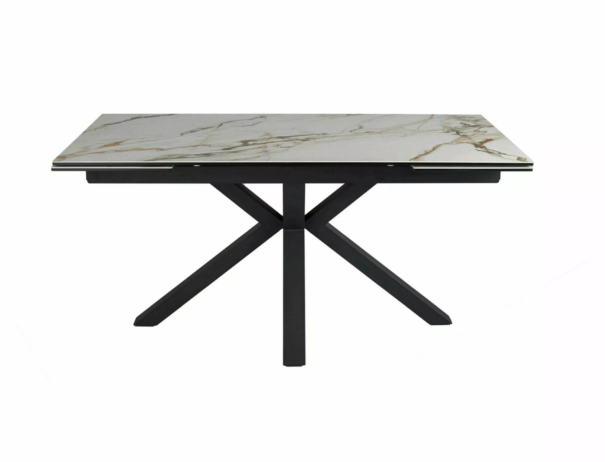 Wren Extending Dining Table — Black Ceramic, Seats 6–10